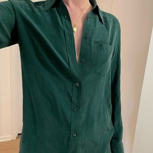 equipment essential silk blouse in green